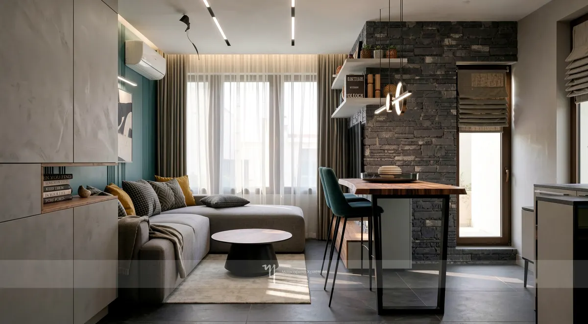 Krastova Vada "Rent" — Studio for rent, Krastova Vada, Sofia (3D visualisation 4)